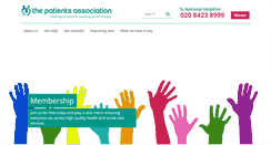 Desktop Screenshot of patients-association.org.uk